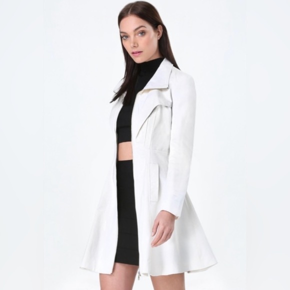 Bebe Margret Canvas Tea SZ Medium Ivory Coquette Fit And Flare Retail $169 NWT - Picture 11 of 11